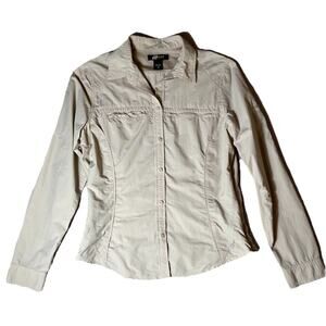 Eddie Bauer Travex Women’s SML Long Sleeve Button Down Roll Tab Wicking‎